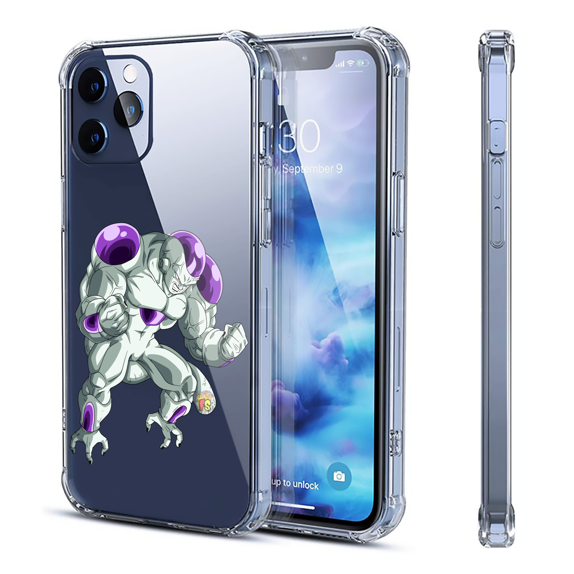 （画像用） ドラゴンボール フリーザ DRAGON BALL Frieza 【iPhone 12シリーズ対応】透明スマホケース（クリアソフトケース）